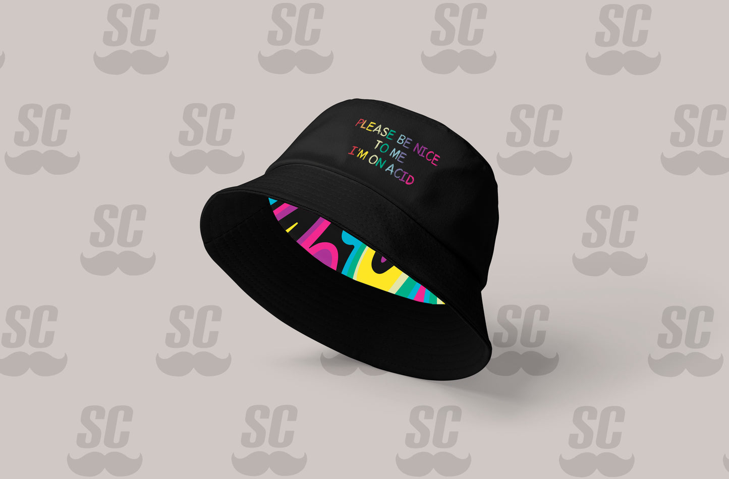 Please Be Nice To Me I'm On Acid Bucket Hat