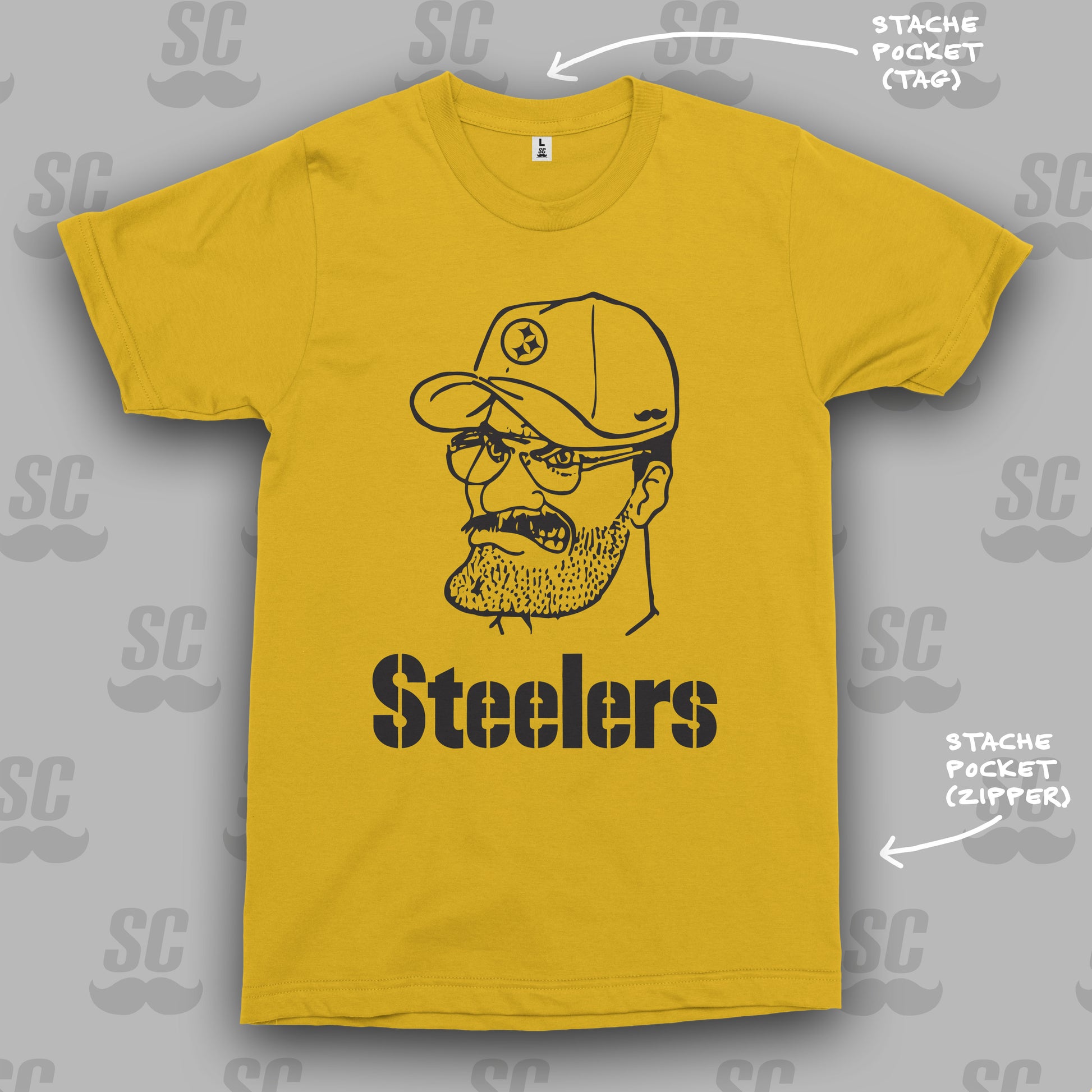 Pittsburgh Steelers Fashion Colour Logo T-Shirt - Mens